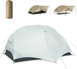 OEM Ultralight Camping Tent Waterproof One Person Two Person Backpacking Tent for Hiking Cycling Easy Setup