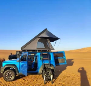 OEM Waterproof Aluminum Camping Car Roof Tent Hard Shell Roof Top Tent For Car Ultra Thin Light Weight Rooftop Tent