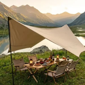 Octagonal Four-Season 210D Oxford Waterproof Blackout Canopy Tent Outdoor Camping Sunshade Gazebo UV Protection Enlarged Thick