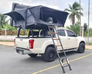 Offroad Rooftop Hardshell Car Top Roof Tent Hard Shell 4×4 Car Roof Top Tent with Roof Rack LED Light