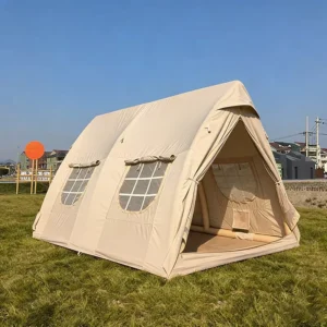 One-Bedroom Inflatable Tent for 2 People Waterproof Outdoor Camping with Air Pole Pump