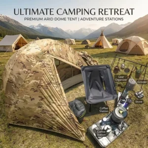 One-Piece Frame Woodland Pattern Summer Oxford Tent Quick Open and Pack 1 Person Beach Camping Polyester Nylon Waterproof