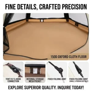 One Stop Auto Tent Solution Summer Tent Polyester Oxford Quick Opening Waterproof Aluminum Alloy Frame One Bedroom Tent Party
