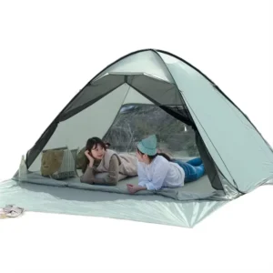 One-Touch 3-4 Person Single-Layer One-Bedroom Water-Resistant Pop-Up Sunshade Tent