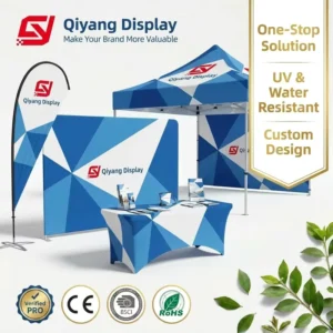 One stop Service OEM ODM Any Size Tent Set Weather Resistant UV Resistant Portable Logo Trade Show Feather Beach Flags
