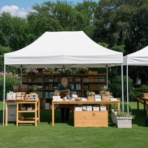 One-touch 10ft x 10ft Shop Promotion Tent 10m 10×10 Red White Blue Easy Pop-up Movable Marquee Tent