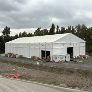 Open-Side Warehouse Storage Tent Ventilated Waterproof Outdoor Goods