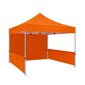 Orange Pop-Up Canopy Tent Portable Folding Event Shelter with Side Walls for Outdoor Advertising Exhibitions
