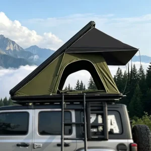 Outdoor 2 Person Camping Car Overland Tent Triangular Aluminum Hard Shell 4WD Roof Top Tent