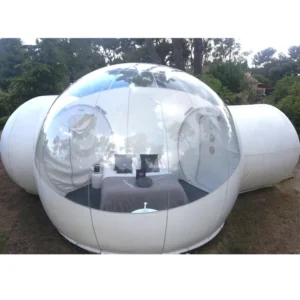 Outdoor 2-Room Transparent Inflatable Bubble Lodge Hotel with Silent Blower from China Manufacturer
