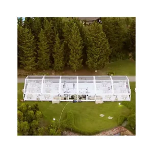 Outdoor 25x35m Marquee Tent Wedding Event Party Clear Roof Transparent Luxury Wedding Tent Large Scale Coverage of Usage Areas