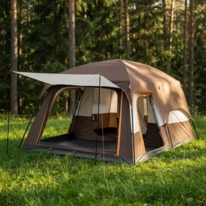Outdoor 3 4 People Oxford Fabric 2 Rooms 1 Hall Camping Tent