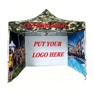 Outdoor 3 x 3 m Custom Printed Folding Pop-Up Gazebo Canopy Tent with Carry Bag
