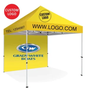 Outdoor 3x3m 3x6m Custom Printed Awning Marquee Gazebo Tent Cover With 3Pcs Sidewalls