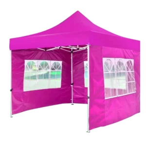 Outdoor 3x3m Aluminum Frame Polyester Fabric Wedding Canopy Tent with Purple Customizable Color