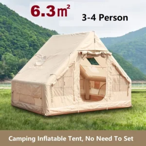 Outdoor 6.3sqm Inflatable Tent Fully Automatic Waterproof Oxford Fabric Glamping Camping Shelter Tent
