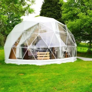 Outdoor 6m Diameter Geodesic Dome Tent Waterproof PVC Resort Hotel Glamping Dome House Camping Wedding Party Event Canopy