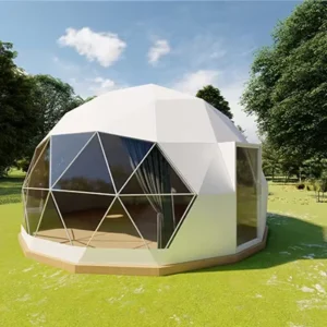 Outdoor 8m 2 4 Person Hotel Camping Transparent Glamping Geodesic Igloo Ball Dome Tent