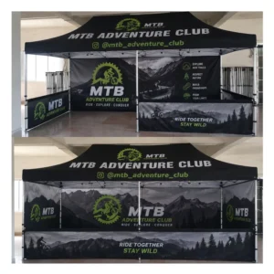 10x10ft Pop-Up Canopy Tent with Custom Logo and Sidewalls