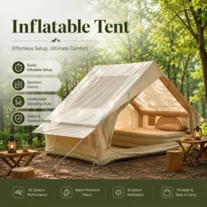 Outdoor Air Tent Thickened Fabric UV Protection Family Camping 4 Season Inflatable Tent Roof Tent for Resort