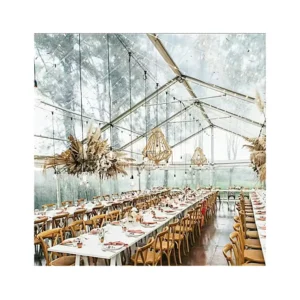 Outdoor Aluminium Large Transparent Clear Roof Church Canopy Wedding Marquee Frame Atrium Tent for Events Party Glass Tent
