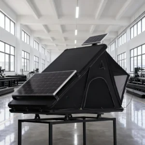 Outdoor Aluminum 4-Person SUV Rooftop Tent Four-Season Double-Layer Triangle Hard Shell