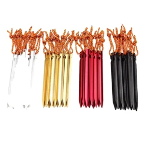 Outdoor Aluminum Alloy Tent Peg with Rope
