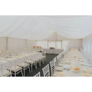 Outdoor Aluminum PVC Event Tent 6x12m for 100 People Church Ceremony Wedding Party Marquee