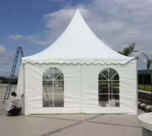 Outdoor Aluminum Pagoda Gazebo Tent with Waterproof PVC Floor, CE Certified