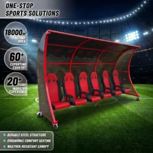 Outdoor Aluminum Team Shelter Player Seating Substitute Bench for Football Court