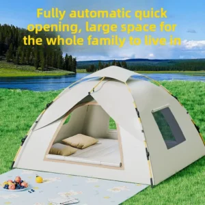 Outdoor Automatic Tent for 3 4 People 2 Single Person Compartments Oxford Cloth Waterproof 1000 1500mm Ready to Use Telescoping