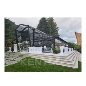 Outdoor Black Frame Glass Commercial Atrium Marquee Tent for Party, Wedding, and Events