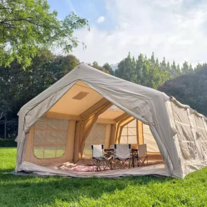 Outdoor Breathable Luxury Blow up Tents 17.28 Square Meter Waterproof Oxford Rain Cape Portable Inflatable Air Tents