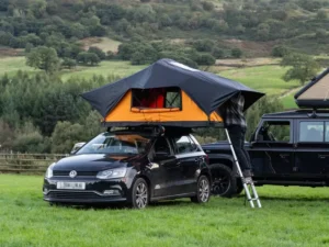 Outdoor Camping 4-5 Person Expanded SUV Overland Extension Soft Shell Rooftop Tent