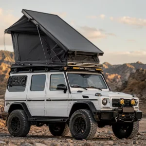 Outdoor Camping Aluminum X Frame Roof Top Tent 4 Seasons Camper SUV Car Top Roof Tent Hard Shell X Hinge 3 4 Person