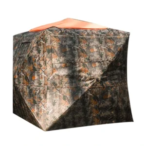 Outdoor Camping Camouflage Bird-Watching Hunting Tent, Waterproof See-Through Ground Blind, CPAI-84 Fabric