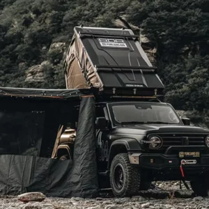 Outdoor Camping Car Roof Top Tent Hard Shell Slim Aluminum Double Layer Recyclable Fabric Four Season Waterproof Quick Automatic