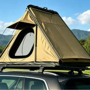 Outdoor Camping Car Rooftop Triangular Roof Tent Hard Shell Ultra thin Aluminum Model Roof Tent