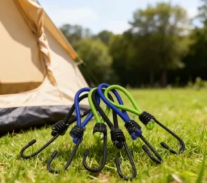 Outdoor Camping Elastic Rope and Ground Peg Canopy Tent Tie-Down Kit