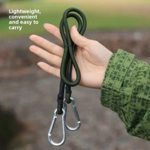 Outdoor Camping Elastic Rope with Mountaineering Hook and Buckle for Canopy Tent