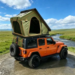 Outdoor Camping Four-Season Automatic Hardshell Rooftop Tent for SUV 4-Person Aerospace-Grade Aluminum Frame