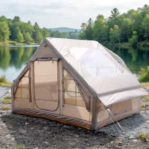 Outdoor Camping Four-season Waterproof Oxford Double Layer Automatic Opening Roof Inflatable Tent Large Skylight
