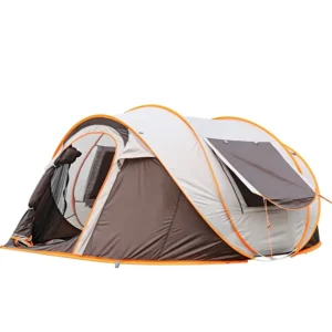 Outdoor Camping Fully Automatic Waterproof Boat-Style Pop-Up Instant-Setup Tent Fiberglass Rods Polyester Fabric for 2-Person