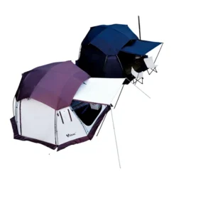 Outdoor Camping Geodesic Dome Tent Thickened Black Coated Fabric Four Seasons 3000mm Waterproofing Wind Resistance Ample Space