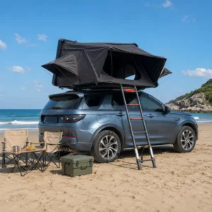 Outdoor Camping Hard Shell Roof Top Tent Aluminum Shell Large Space for 4 Person SUV Pickup Truck Rooftop Tent
