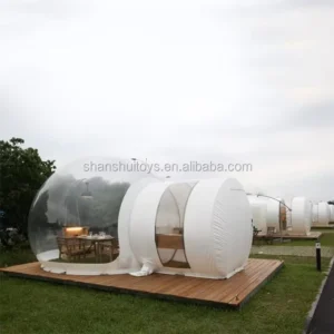 Outdoor Camping Inflatable Clear PVC Dome Tent 4m Transparent Bubble Tent with Air Pump