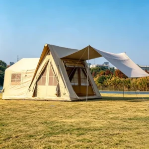 Outdoor Camping Inflatable Tent with 2 Rooms Windproof and Waterproof