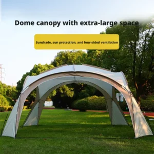 Outdoor Camping Oversized Multi-Person Sunshade Rainproof Canopy Travel Wilderness Dome-Style Tent Portable Oxford