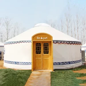 Outdoor Camping Platform Dome Tent Wooden Yurt House