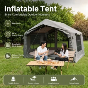 Outdoor Camping Portable Inflatable Air Tent 300D Oxford Fabric for Picnic